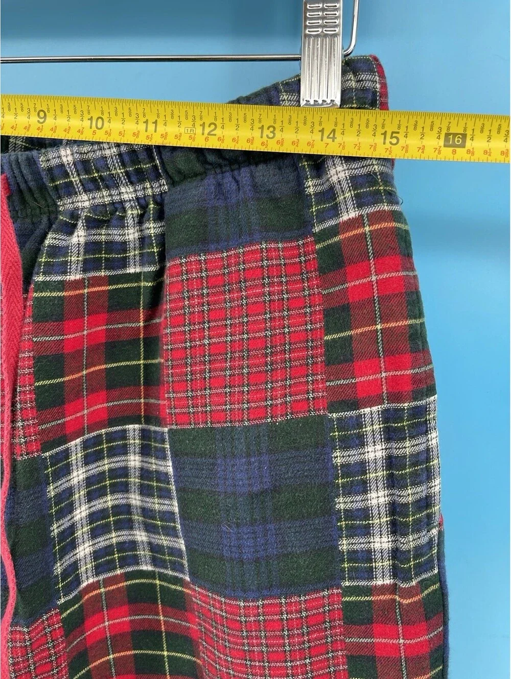 L.L.Bean Men’s Plaid Flannel Pajama Lounge Pants Size M Cotton Patchwork